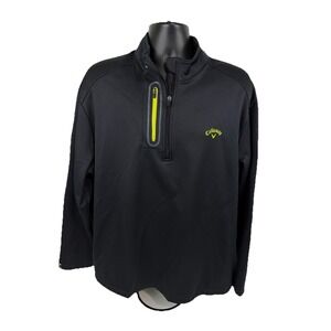 Callaway Golf Pullover Jacket 1/4 Zip XXL Mens Fleece Lined Zip Pocket